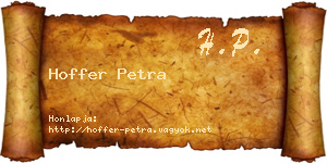 Hoffer Petra névjegykártya